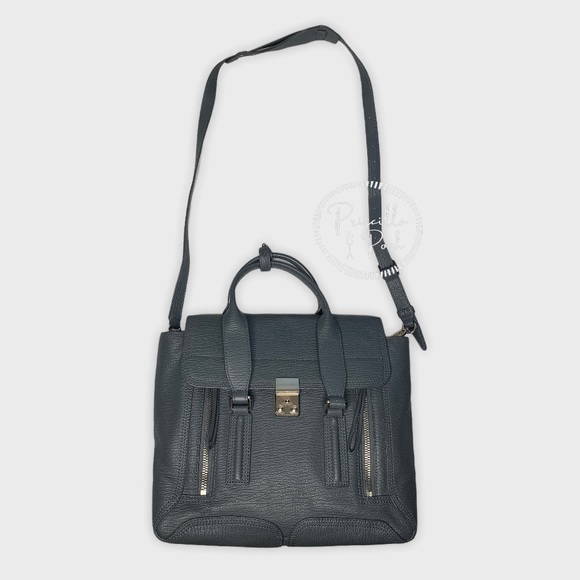 3.1 Phillip Large Grey Leather Silver Pashli Tote - Picture 15 of 16